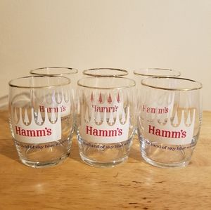 Vintage Hamm's Brewery Glass Beer Tumbler
